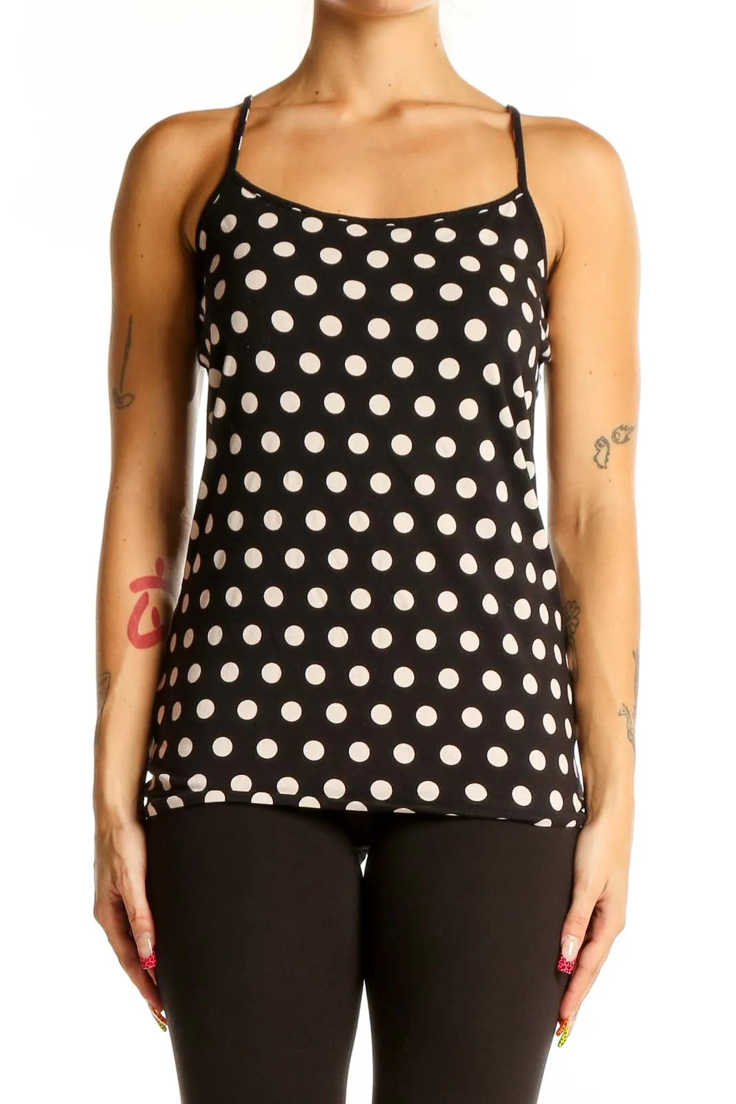 Black and White Polka Dot Camisole