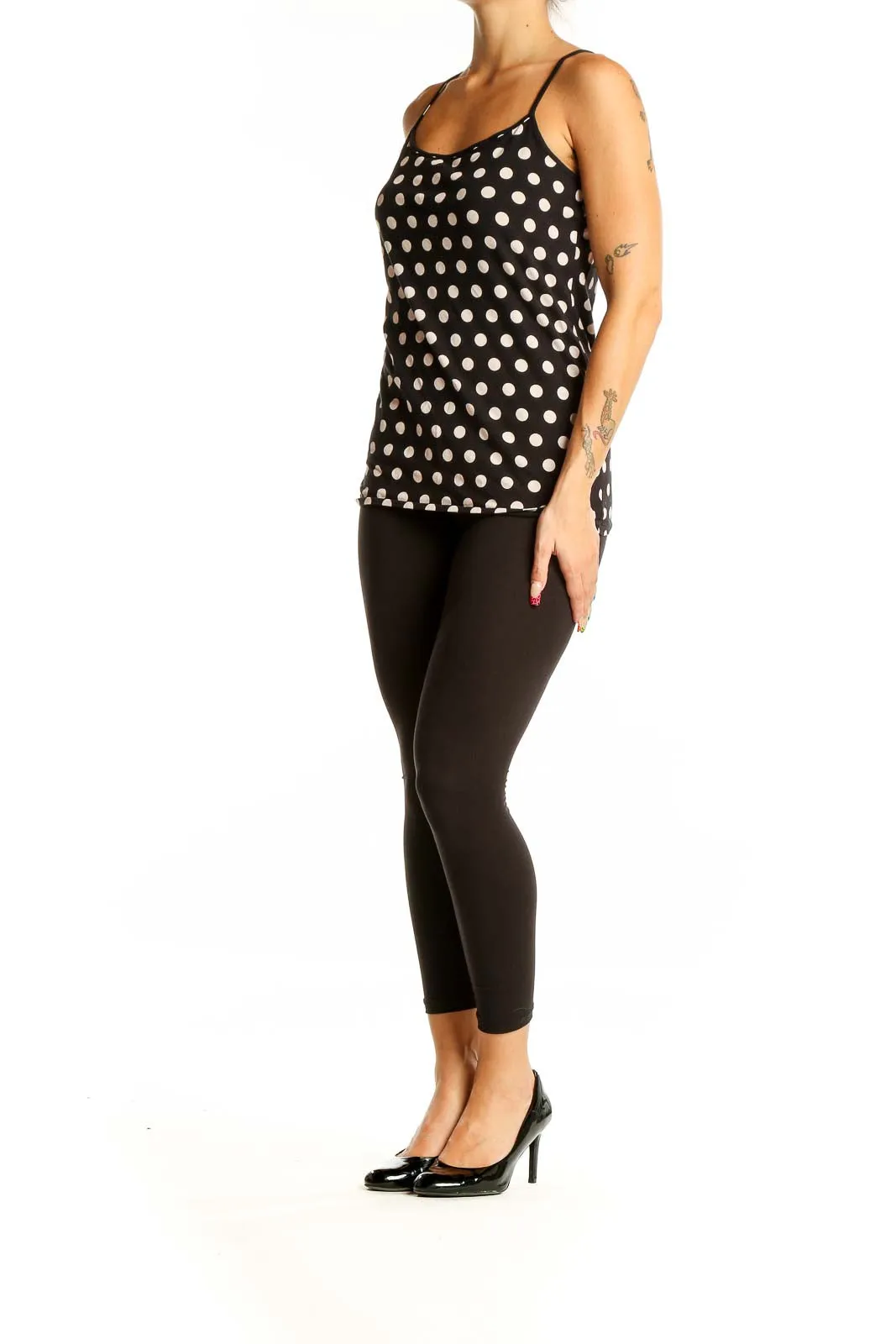 Black and White Polka Dot Camisole