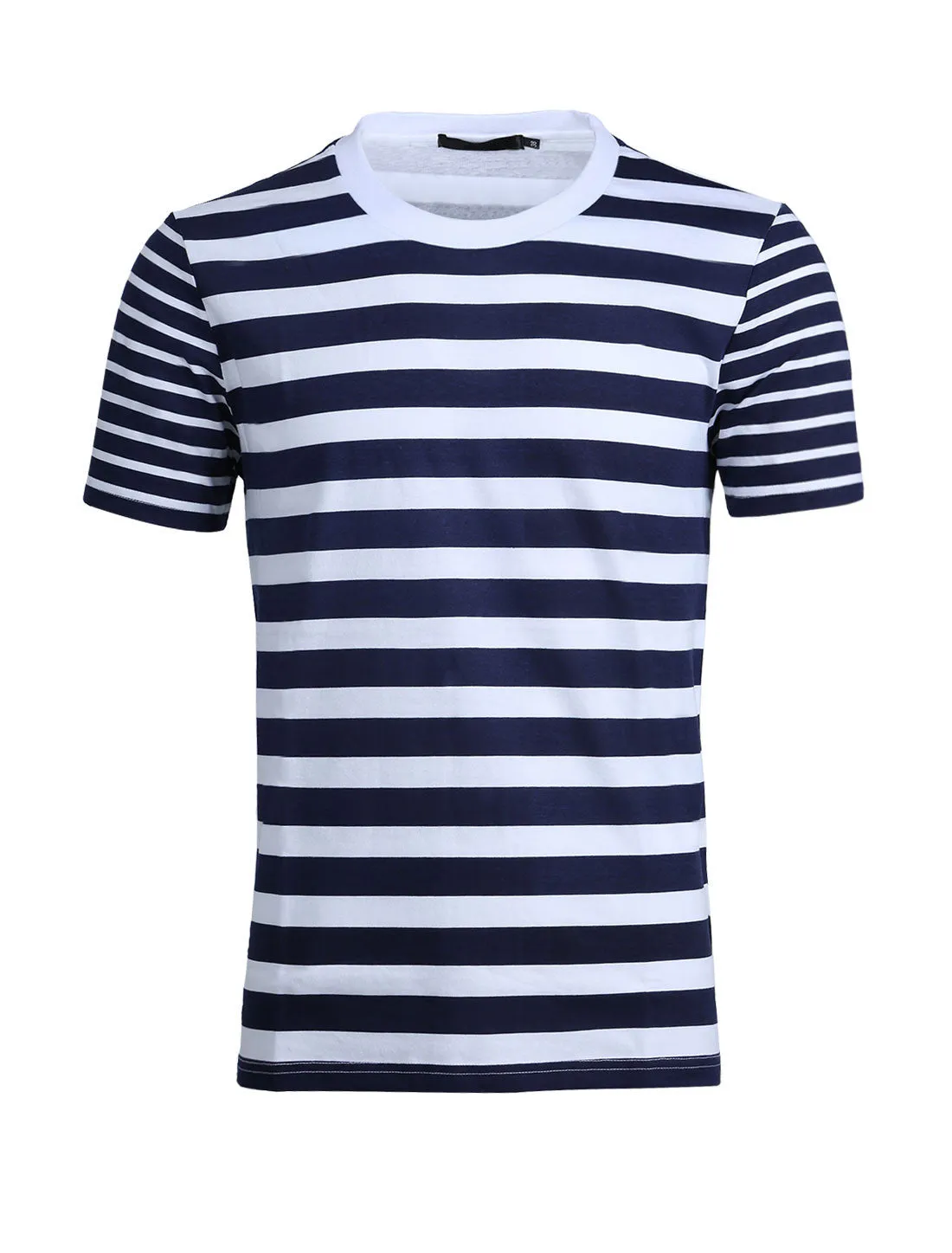Chic Striped Crewneck Short Sleeve Summer T-Shirts
