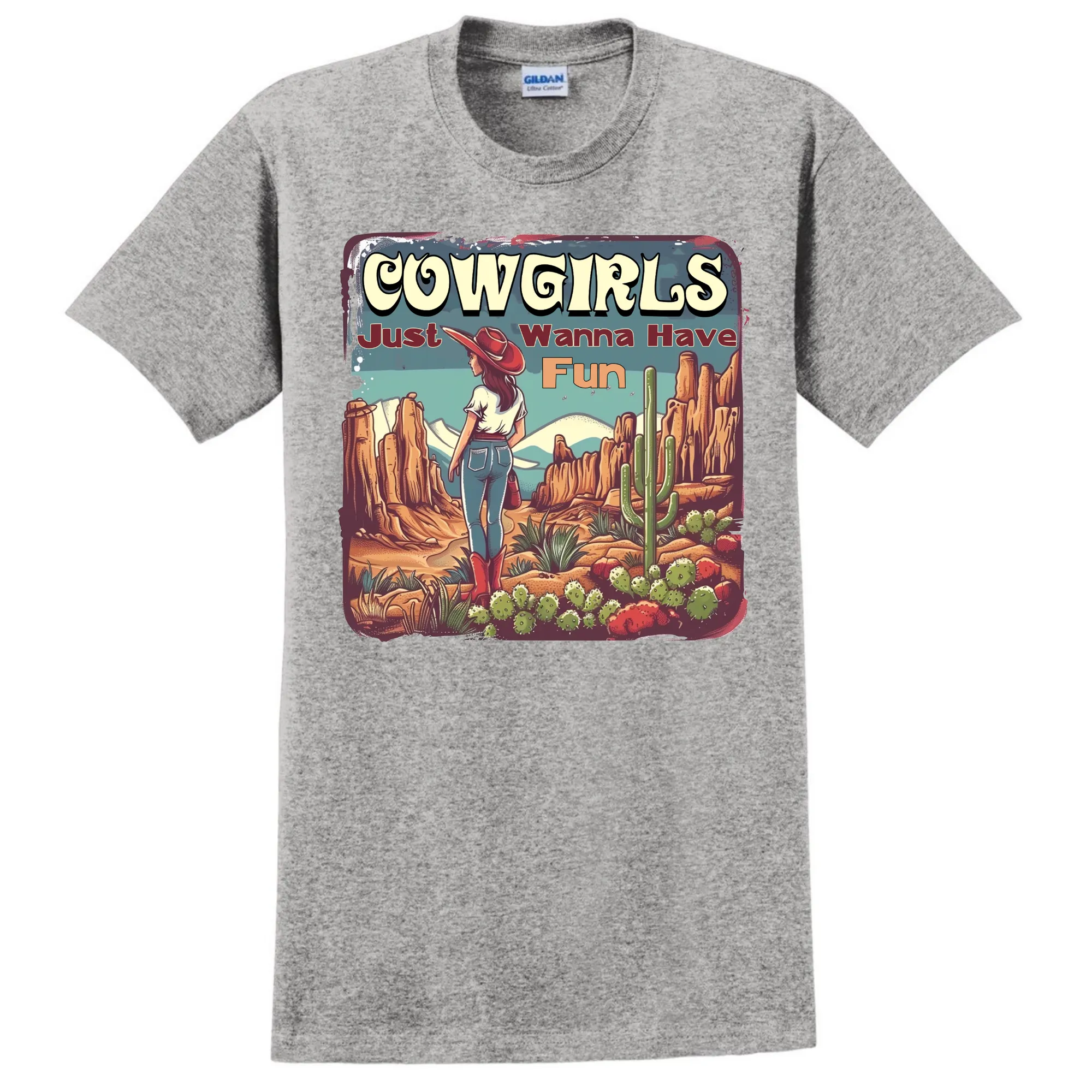 Cowgirls Just Wanna Have Fun T-Shirt - Unisex Youth & Adult Sizes
