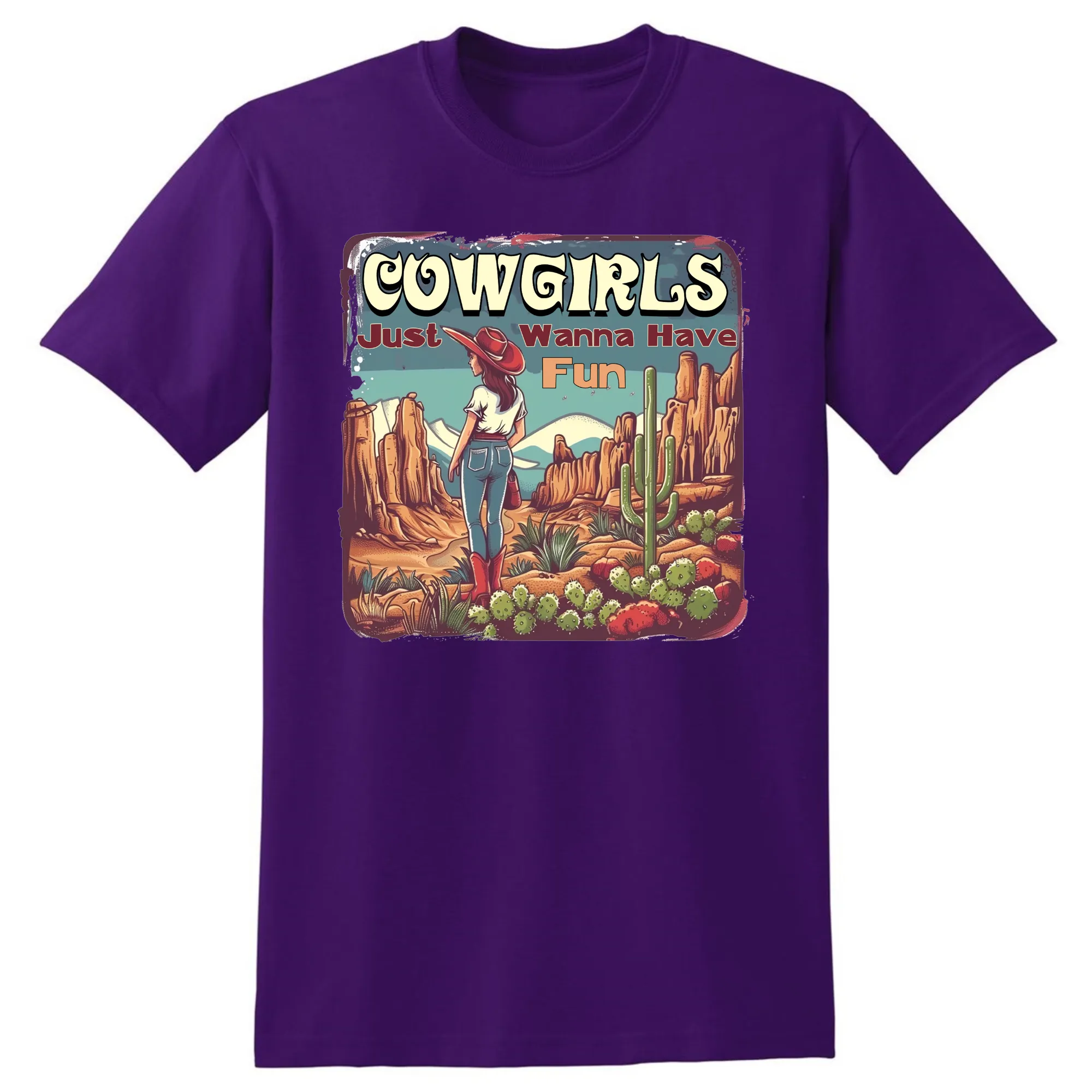 Cowgirls Just Wanna Have Fun T-Shirt - Unisex Youth & Adult Sizes