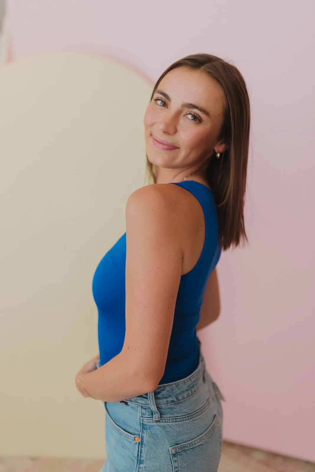 Feeling Bold Electric Blue Scoop Neck Tank