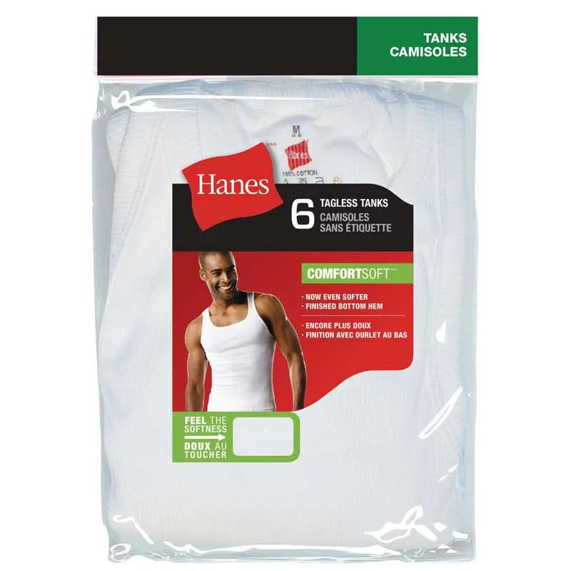Hanes Men's A-tank 6 pack