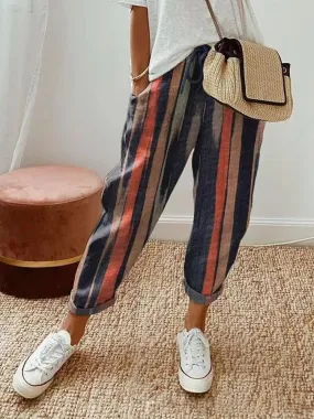 Ivyshape | Casual Vintage Striped Pants