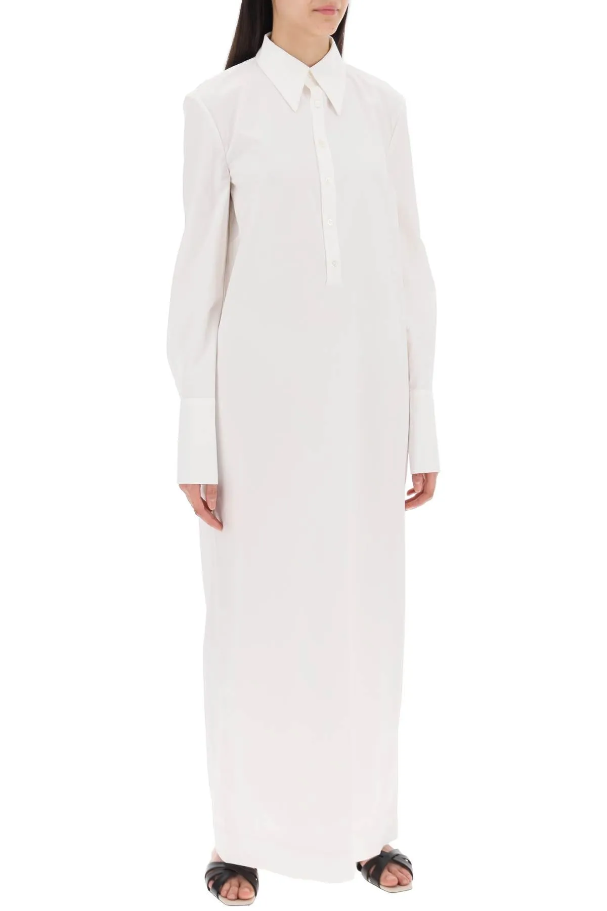 maxi chemisier dress fletcher in INT 635 SS24 WHITEOUT