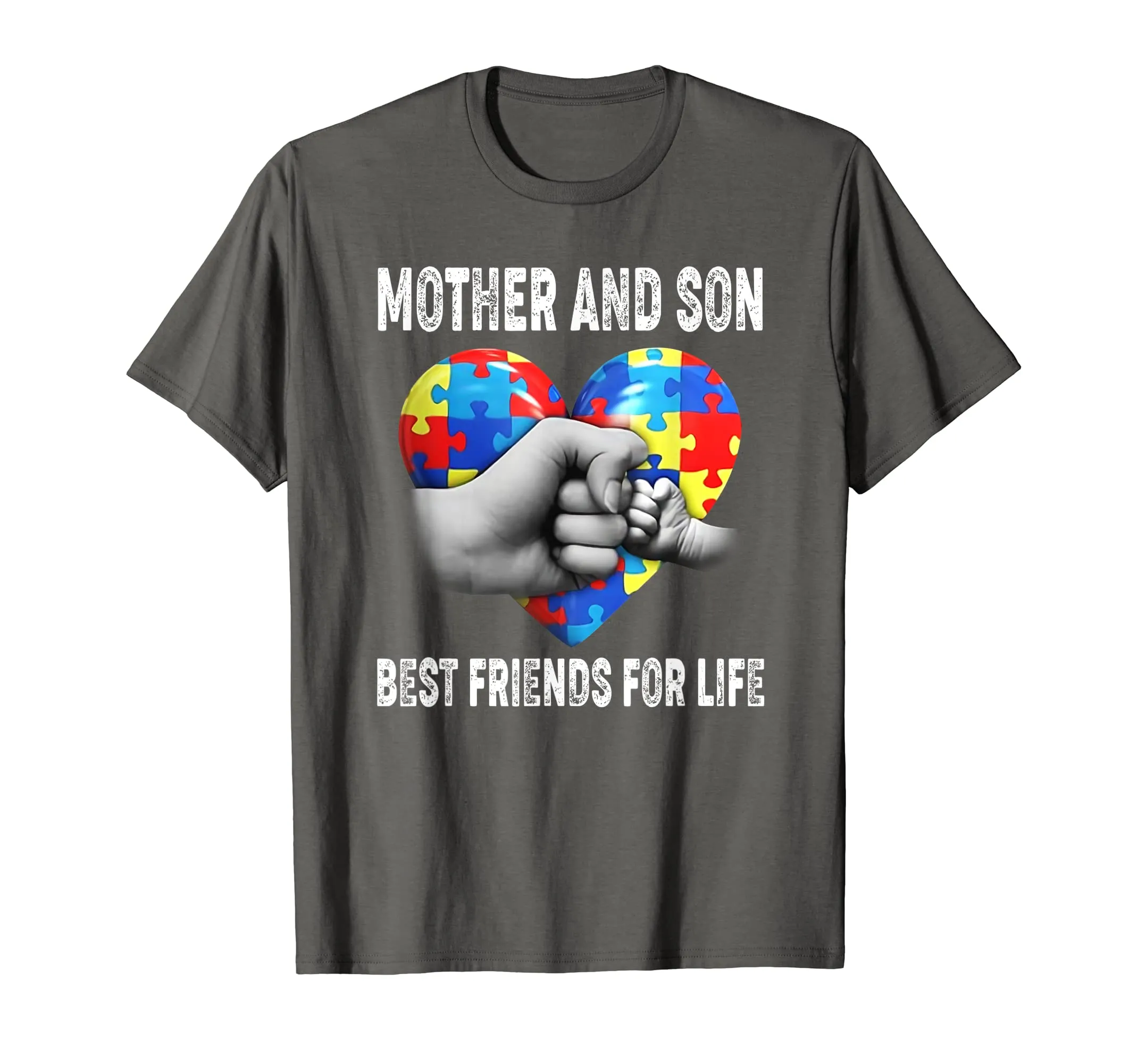 Mother and Son Best Friends For Life Funny Autism Mom Shirt