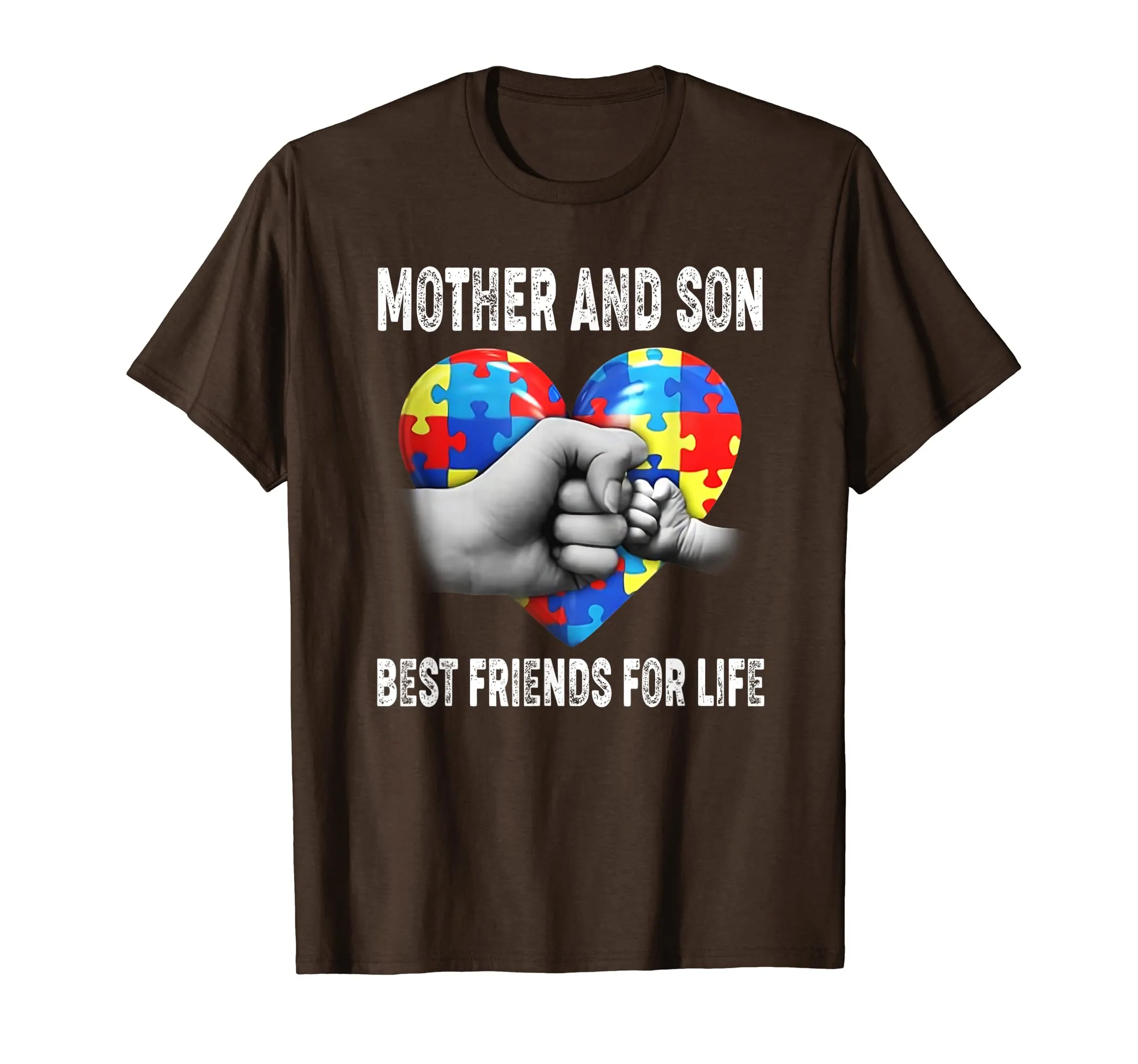 Mother and Son Best Friends For Life Funny Autism Mom Shirt