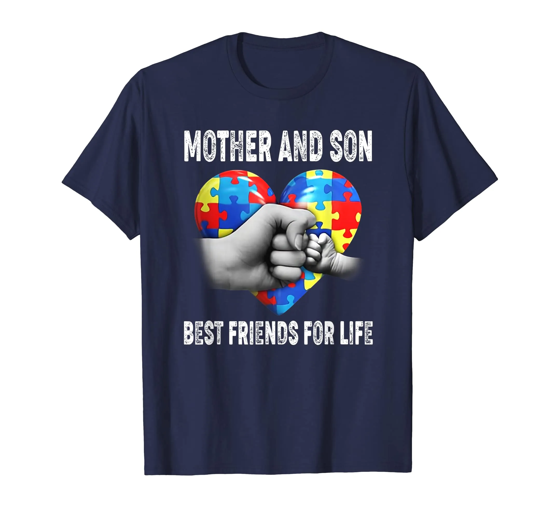 Mother and Son Best Friends For Life Funny Autism Mom Shirt