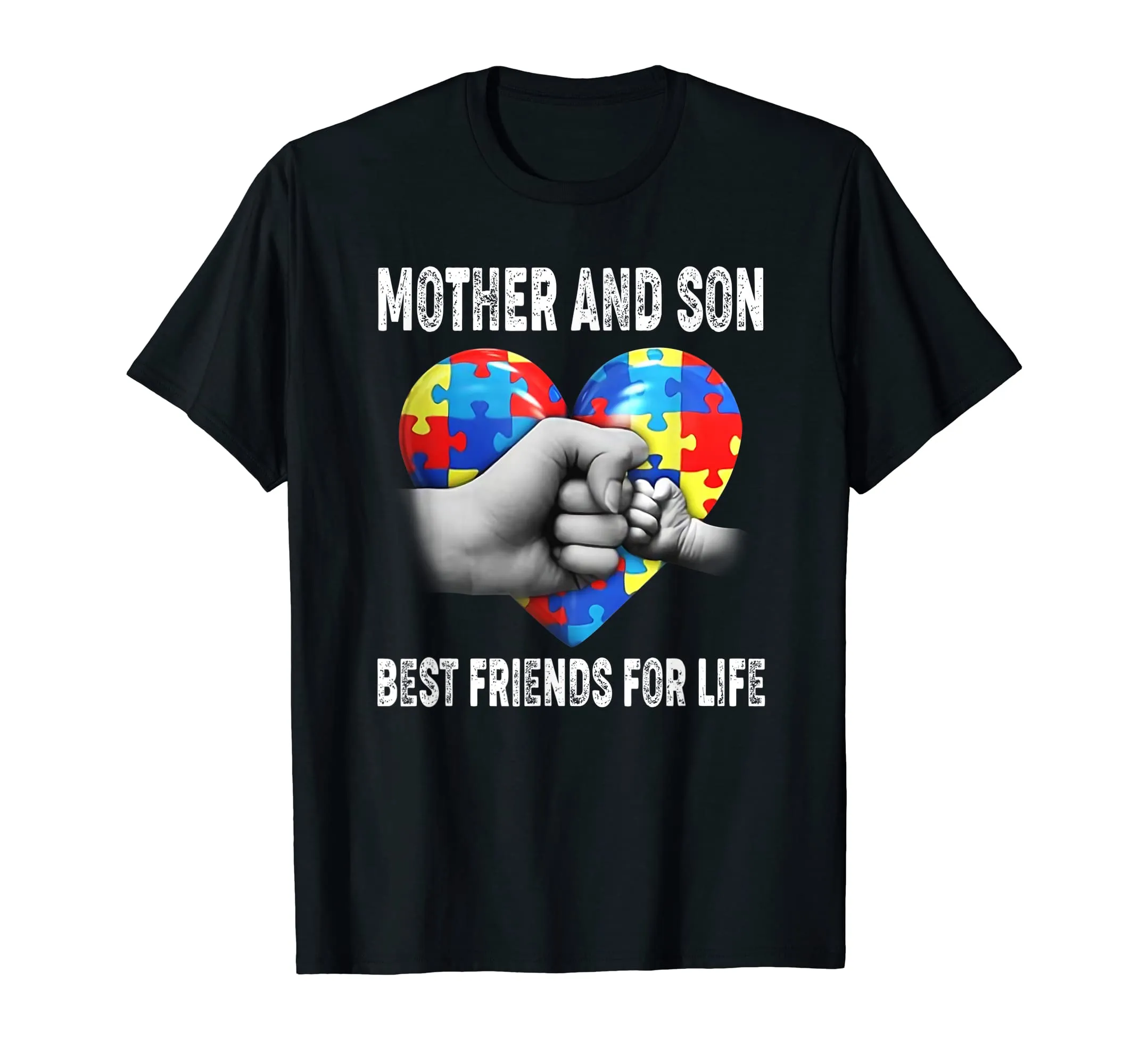 Mother and Son Best Friends For Life Funny Autism Mom Shirt