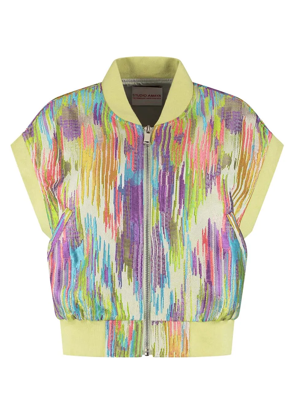 Studio Amaya Eef bomber gilet multi colour
