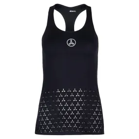 Women's Game Hypersonic Pixelation Bonded Tennis Tank Nero